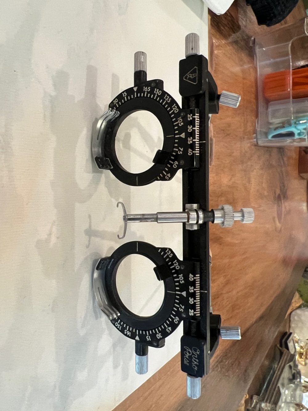 Optical Frame Ruler Adjustable Metal Trial Frame in Black